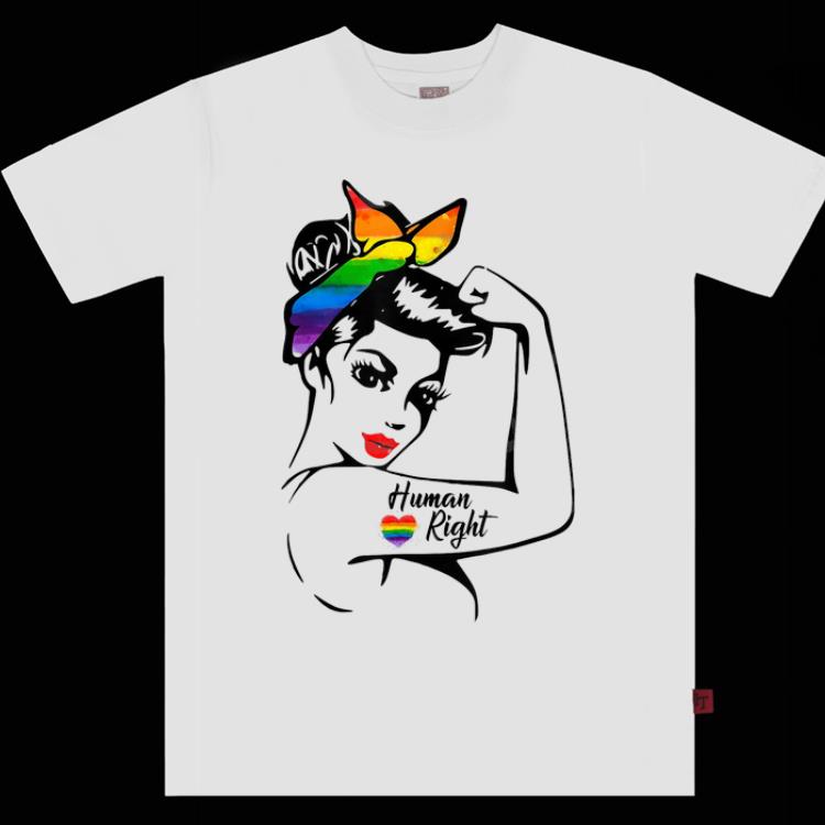 Top Lady Human Right Rainbow LGBT Pride shirt
