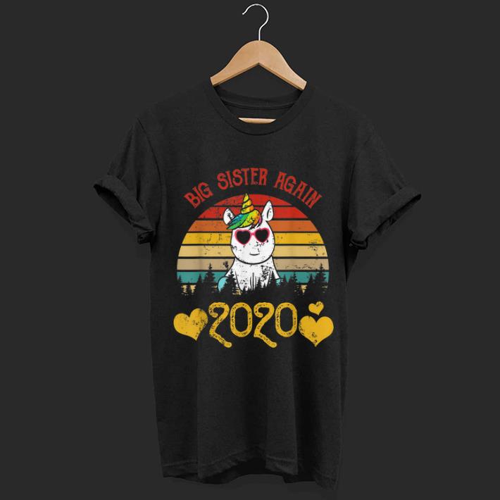 Top Vintage Retro Big Sister Again Unicorn Sisters Day shirt