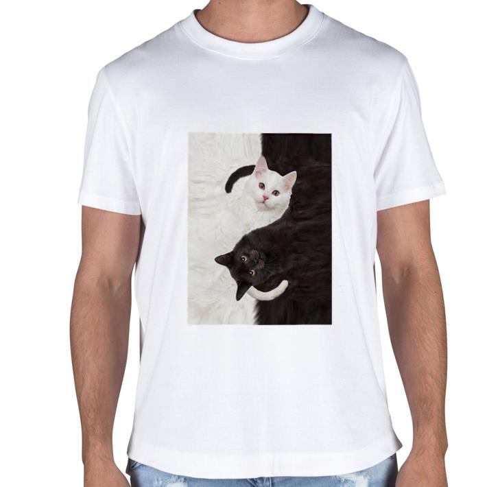 Top Yin Yang Cats black and white shirt 1 Top Yin Yang Cats black and white shirt 2