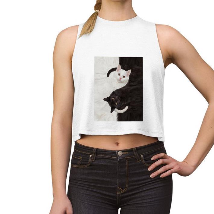 Top Yin Yang Cats black and white shirt 2 Top Yin Yang Cats black and white shirt 3