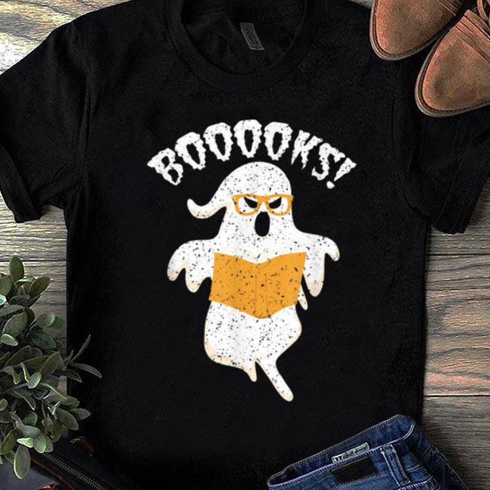 Awesome Book Reader Nerd Halloween Ghost Reading Boooks shirt