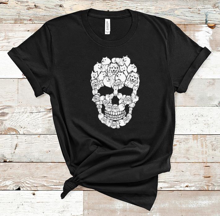 Hot American Eskimo Dog Skull Best Halloween Costume shirt