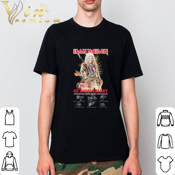 Hot Iron Maiden 45th anniversary 1975-2020 signatures shirt 1 Hot Iron Maiden 45th anniversary 1975-2020 signatures shirt 2