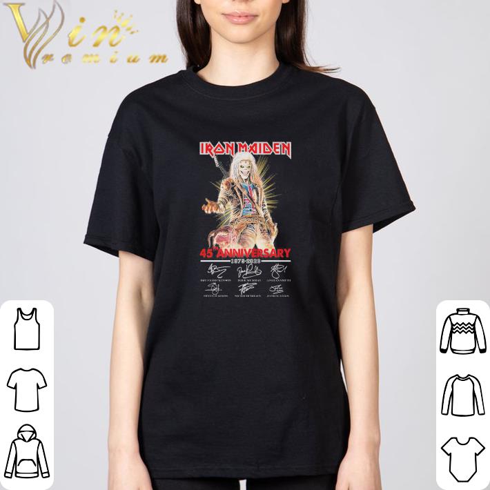 Hot Iron Maiden 45th anniversary 1975-2020 signatures shirt 2 Hot Iron Maiden 45th anniversary 1975-2020 signatures shirt 3