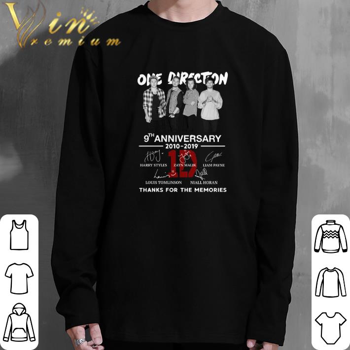 Hot One Direction 9th anniversary 2010-2019 thanks for the memories shirt
