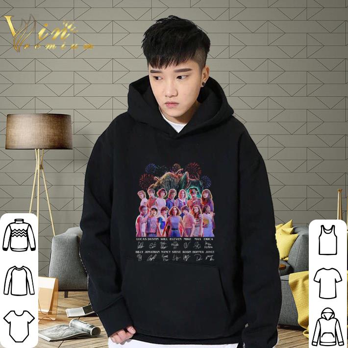 Hot Stranger Things all character signatures Lucas Dustin Will Eleven shirt 5 Hot Stranger Things all character signatures Lucas Dustin Will Eleven shirt
