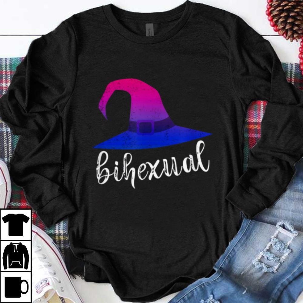 Official Bisexual Witch Pun Bihexual Bi Pride Flag Colors Halloween shirt
