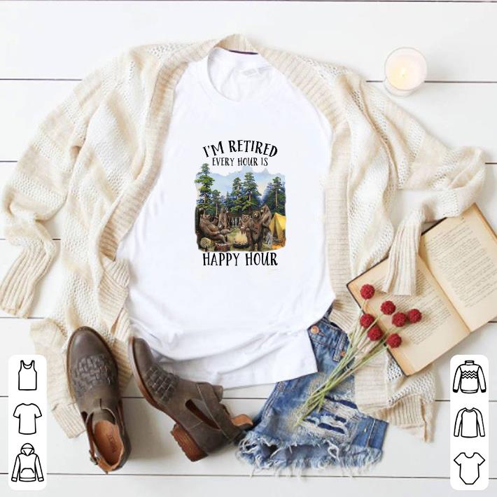 Official Camping bears I'm retired every hour is happy hour shirt 5 Official Camping bears I'm retired every hour is happy hour shirt