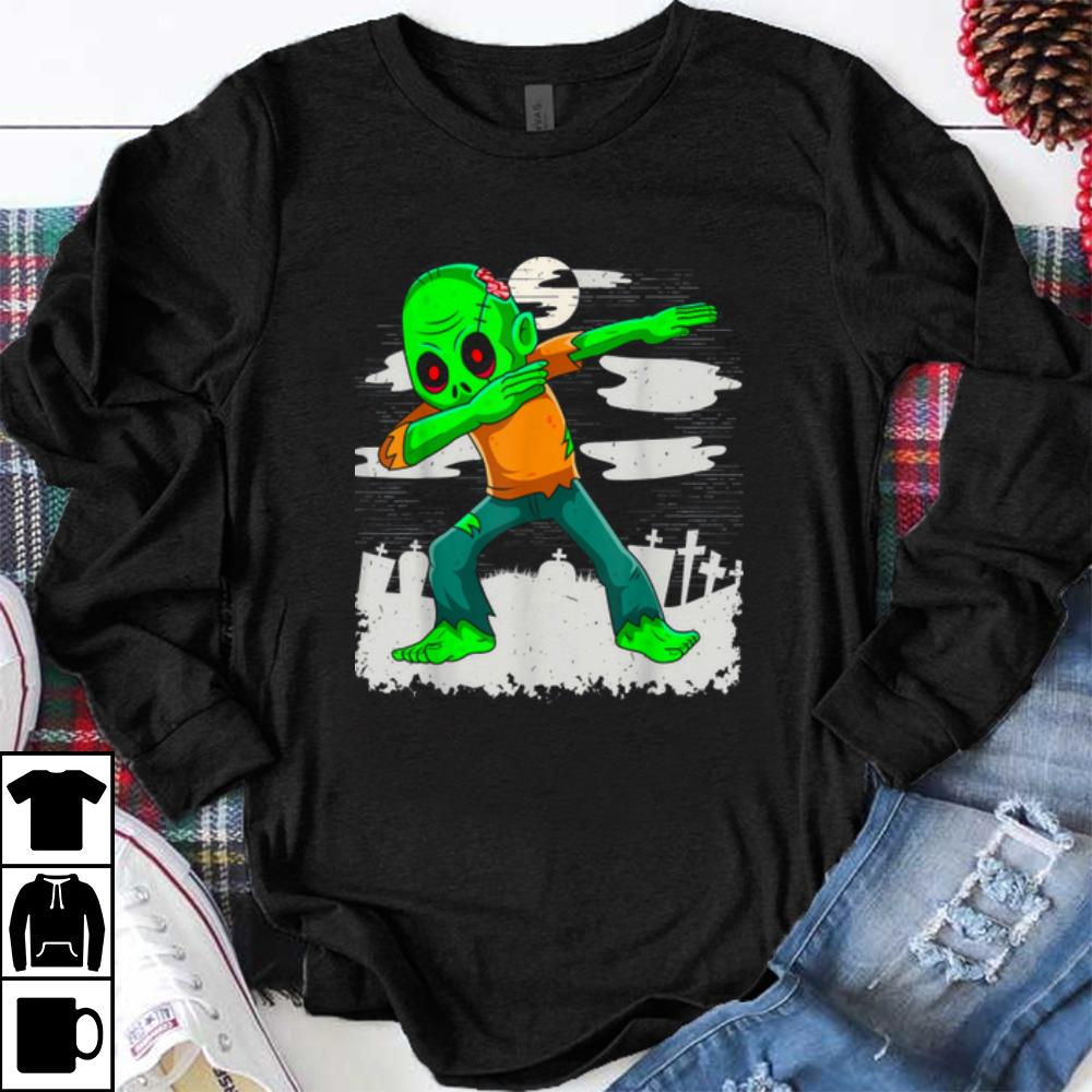 Official Dabbing Zombie Ghost Halloween Costume Holiday Kids shirt