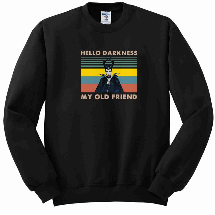 Official Maleficent hello darkness my old friend vintage shirt