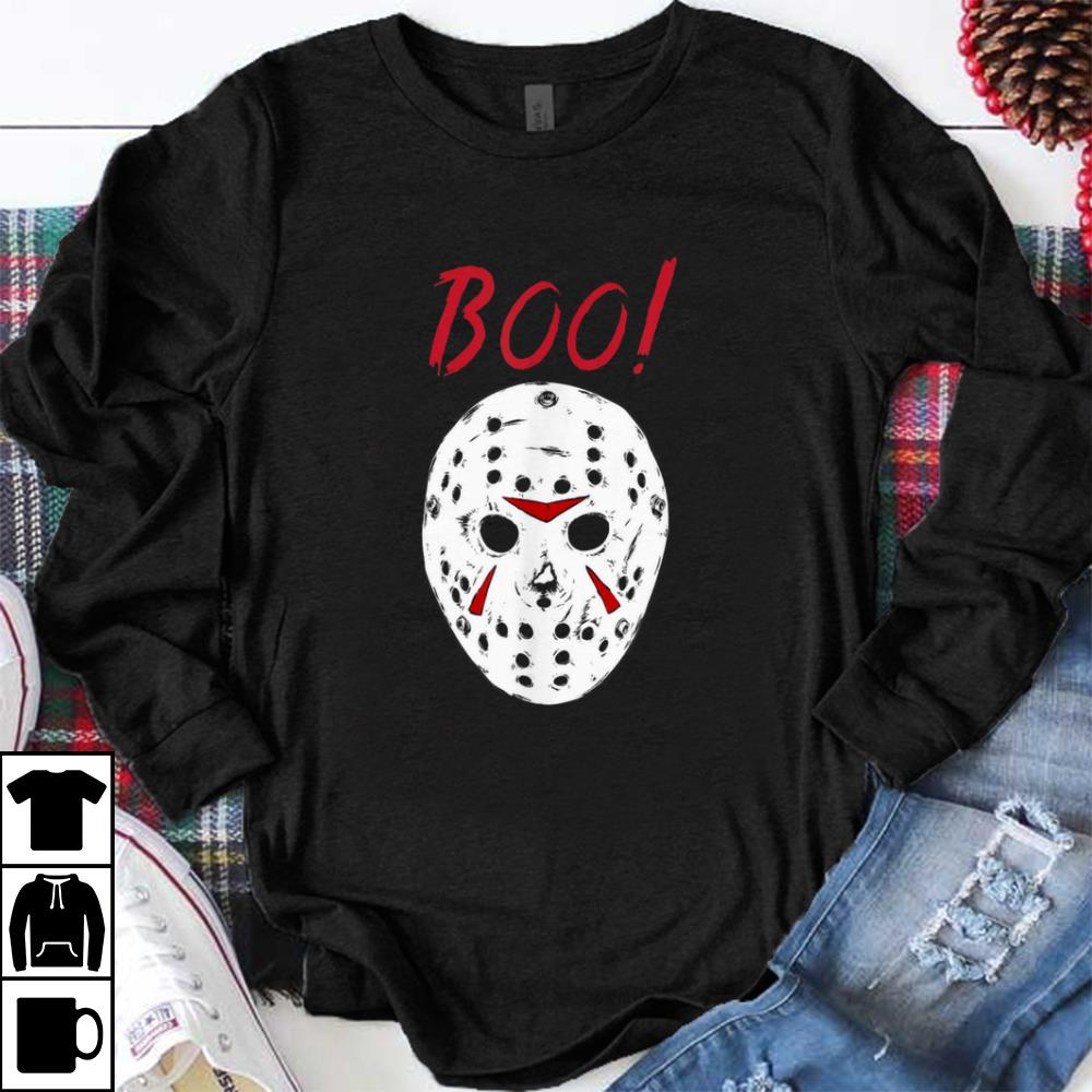 Official Scary Creepy Boo Halloween Costume Jason Mask shirt