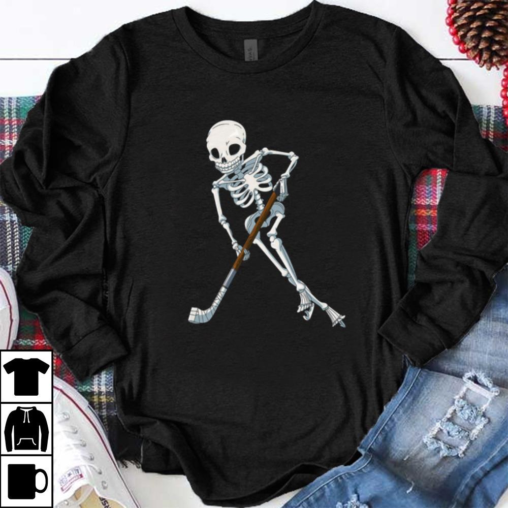 Official Skeleton Ice Hockey Halloween Funny Skull Giftss shirt