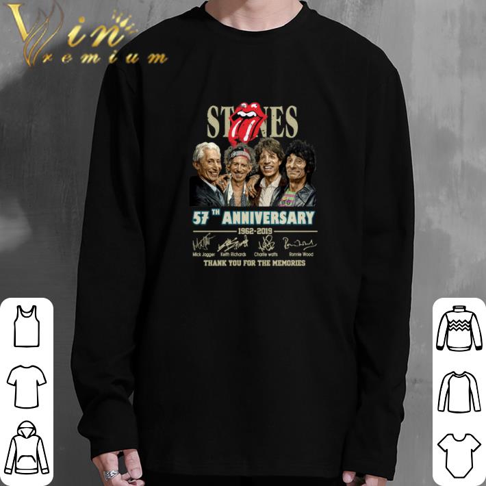 Official The Rolling Stones 57th anniversary 1962-2019 signatures shirt