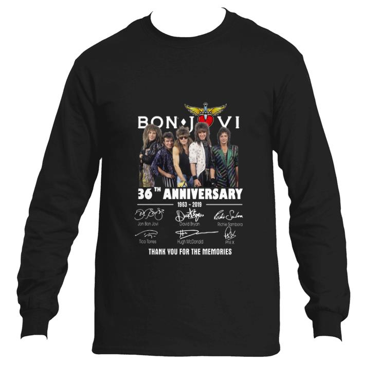 Original Bon Jovi 36th anniversary 1963-2019 thank you for the memories shirt