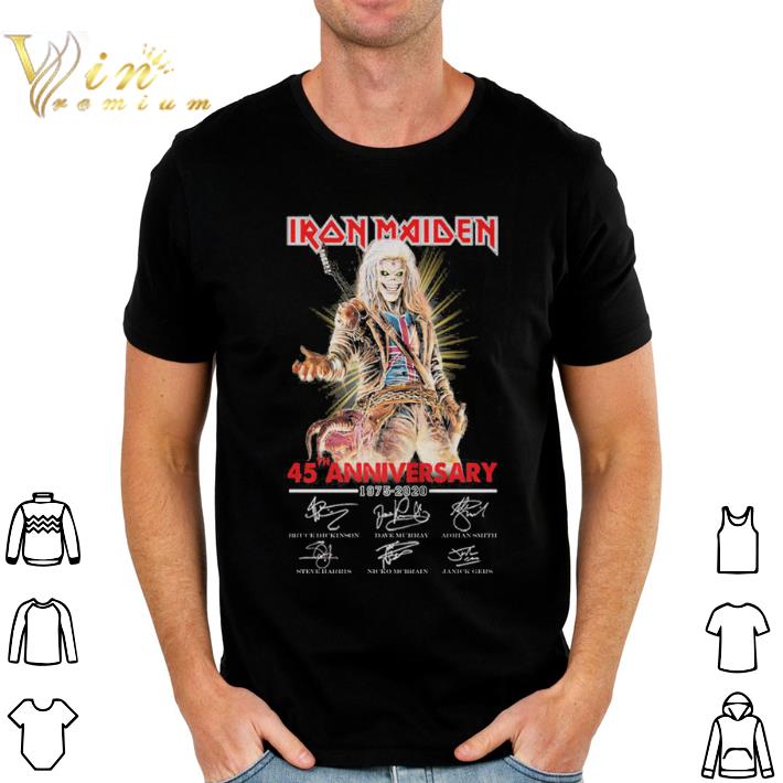Original Iron Maiden 45th anniversary 1975-2020 signatures hoodie shirt 1 Original Iron Maiden 45th anniversary 1975-2020 signatures hoodie shirt 2