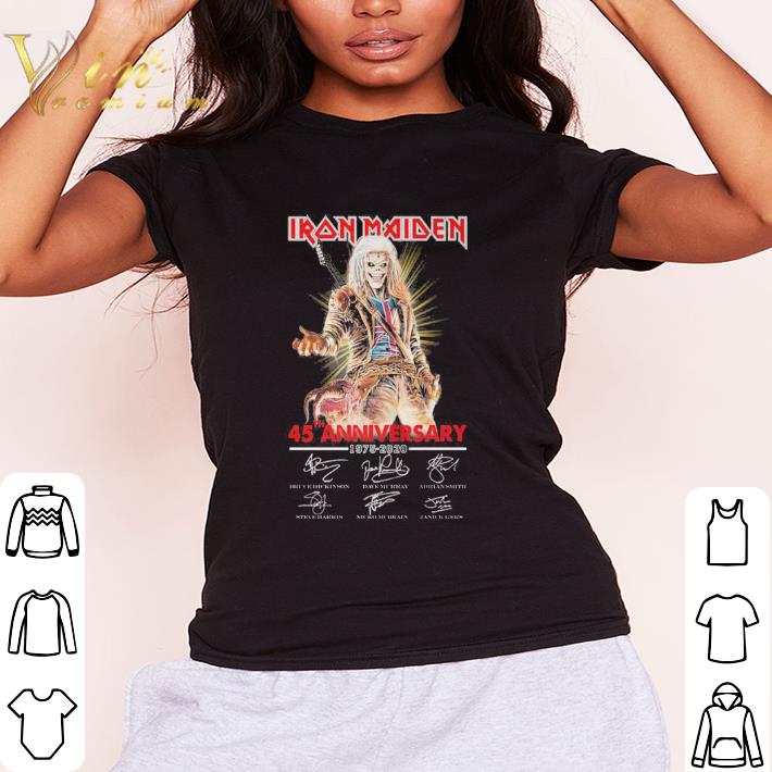 Original Iron Maiden 45th anniversary 1975-2020 signatures hoodie shirt 2 Original Iron Maiden 45th anniversary 1975-2020 signatures hoodie shirt 3