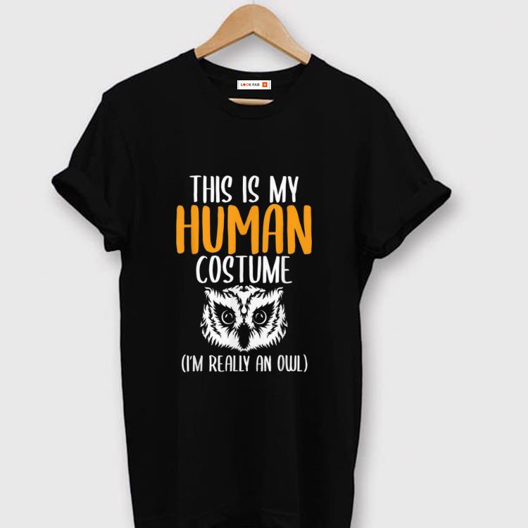 Premium Halloween Funny Adult Kid Owl Apparel, Youth Human Costume shirt