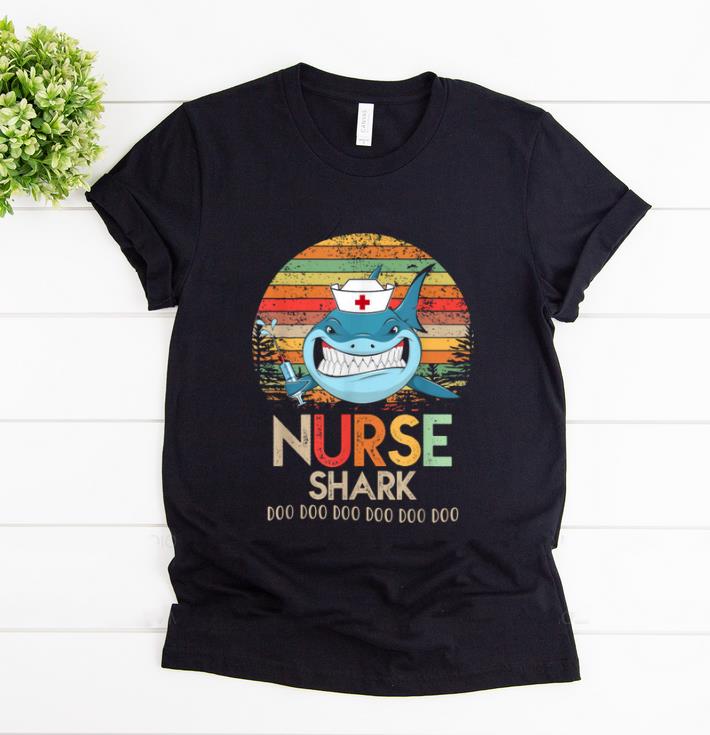 Hot Retro Vintage Nurse Shark Doo Doo Doo Nurse Gifts shirt