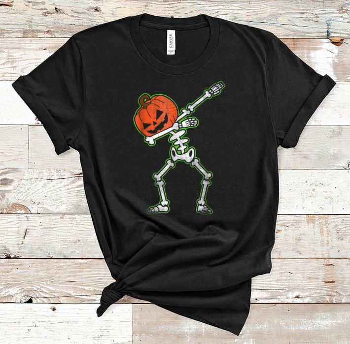 Official Dabbing Skeleton Pumpkin Halloween Dab shirt