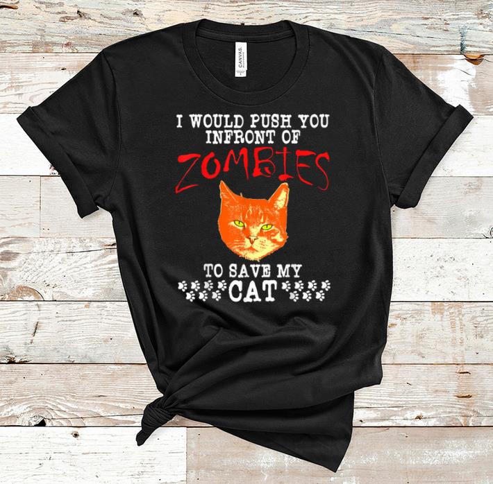 Official Zombie Cat Funny Halloween Kitten shirt