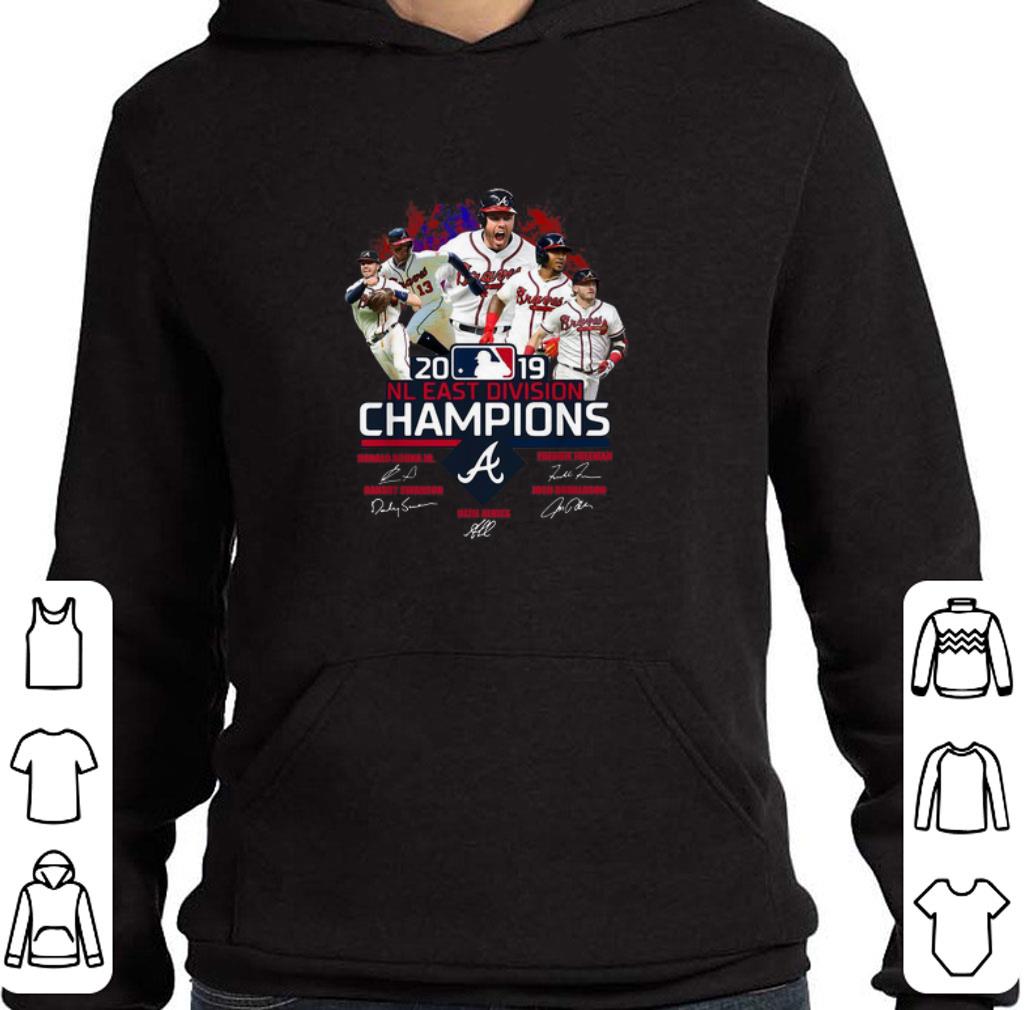 Original Atlanta Braves 2019 NL East division champions signatures shirt 5 Original Atlanta Braves 2019 NL East division champions signatures shirt