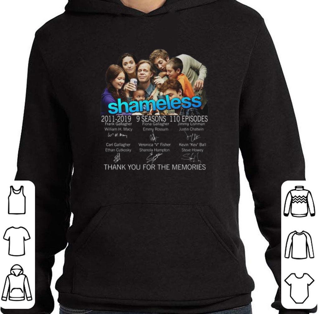 Original Shameless 2011-2019 signatures thank you for the memories shirt