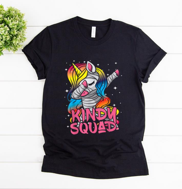 Premium Kindy Squad Halloween Dabbing Unicorn Mummy Kindergarten shirt