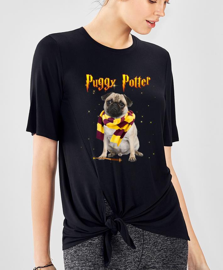Awesome Puggy Potter Magic Wizard Pug Halloween Costume shirt