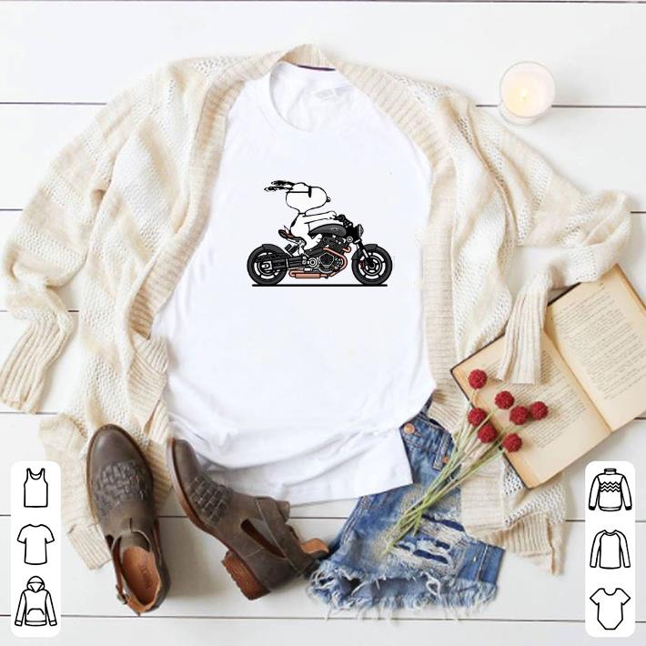 Awesome Snoopy riding motorcycle shirt