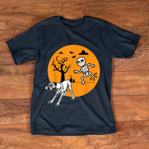 Hot Boxer Dog Skeleton Bone Halloween Costume Pet Owners shirt