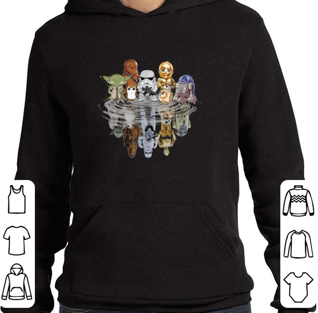 Hot Star Wars characters chibi reflection water mirror shirt