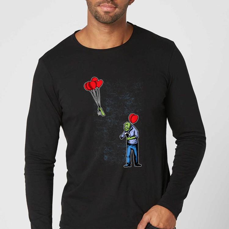 Hot Zombie Red Balloon arm flys creepy Halloween shirt