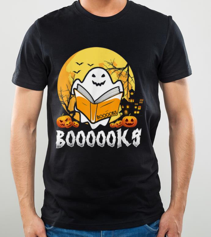 Nice Boooks Ghost Reading Book Boo Happy Halloween Book Gift shirt
