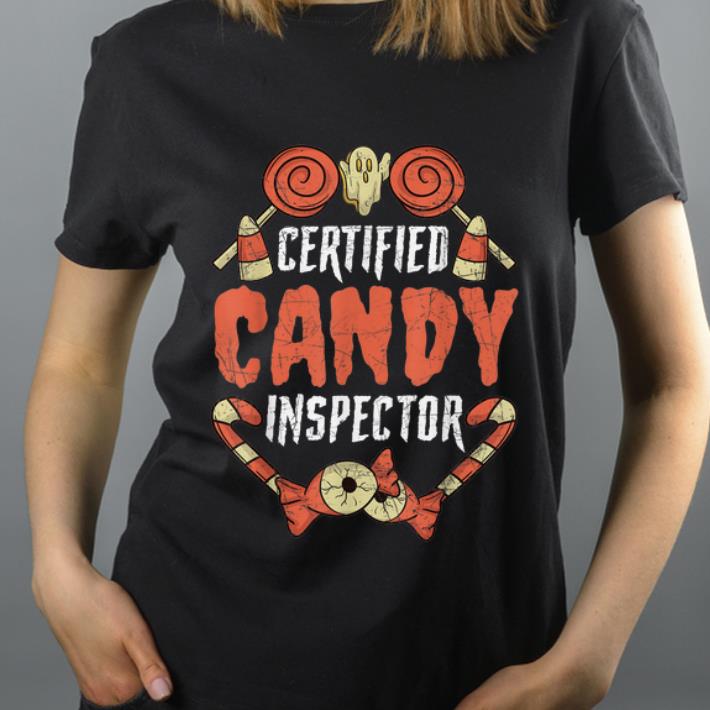 Official Certified Candy Inspector Funny Halloween Classic Quote shirt