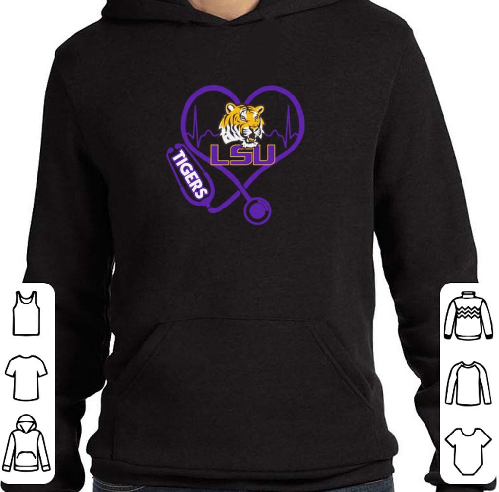 Original Love LSU Tigers Stethoscope Heartbeat nurse shirt