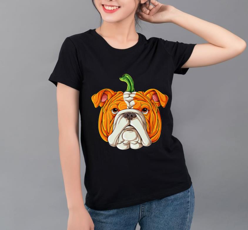 Premium English Bulldog Pumpkin Halloween Kids Thanksgiving shirt