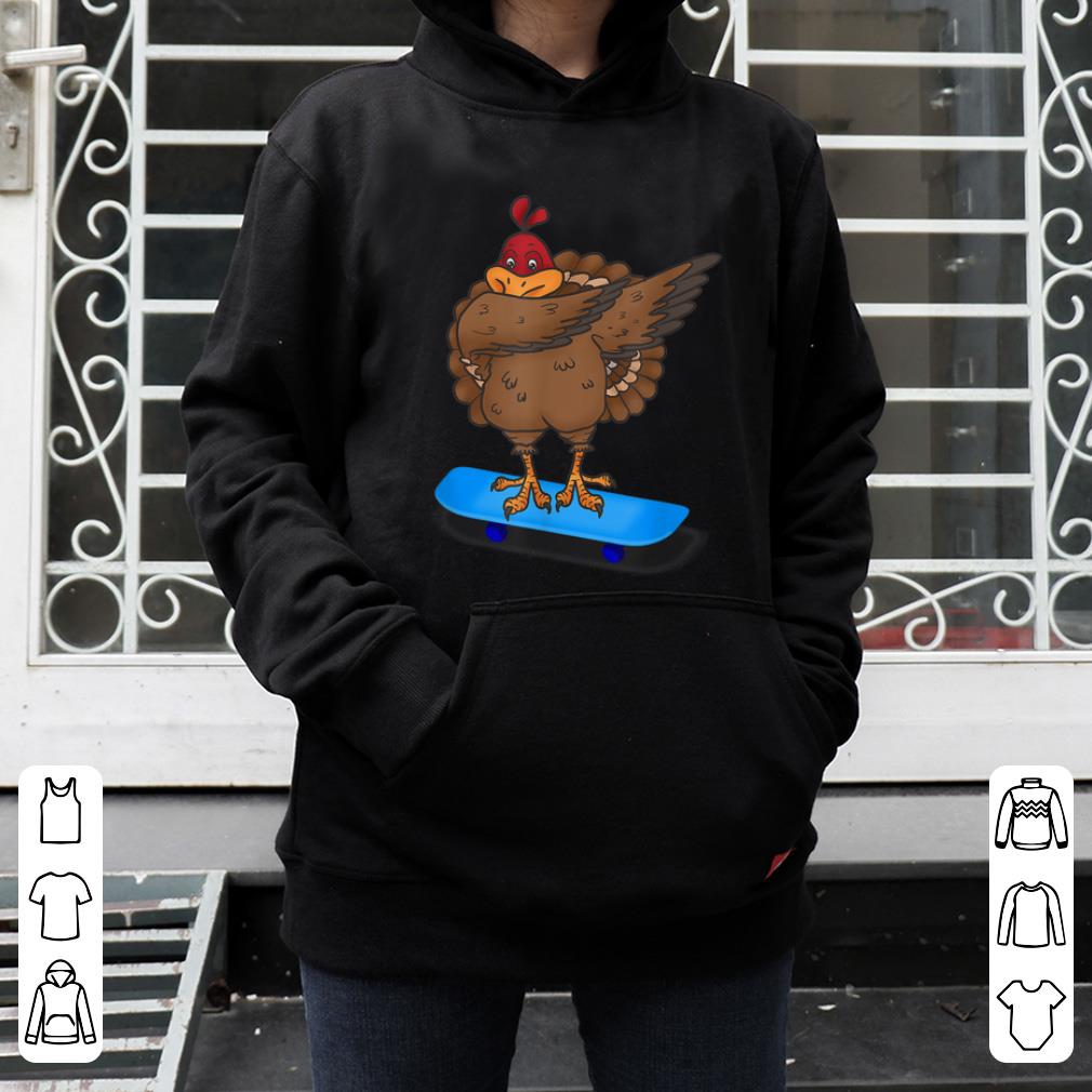 Pretty Dabbing Turkey Skateboarding Thanksgiving Clothes Teens shirt