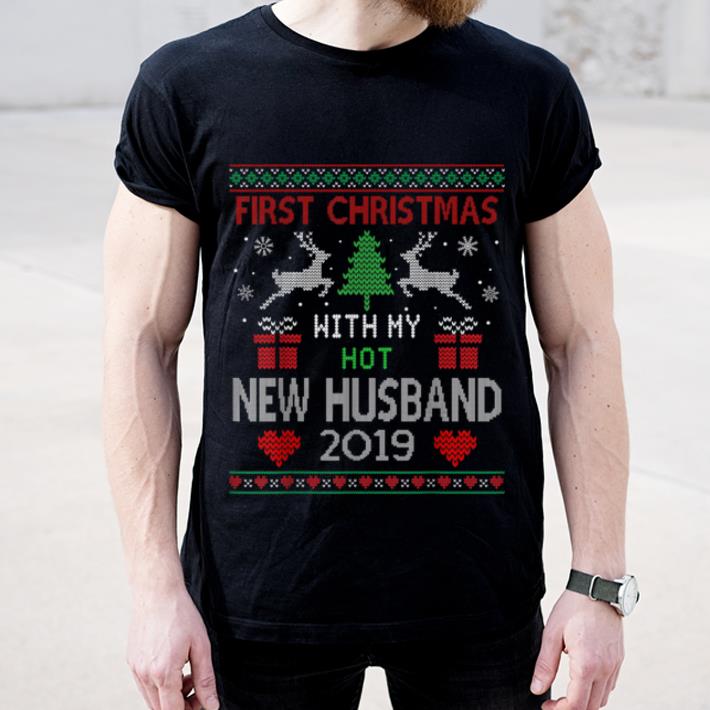 Top First Christmas With My Hot New Husband Tee 2019 Gift shirt