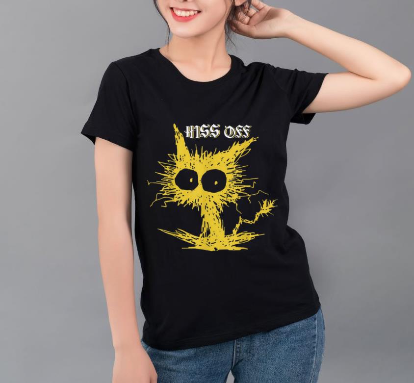 Top Hiss Off Funny Cat - Black Cat Funny Halloween shirt
