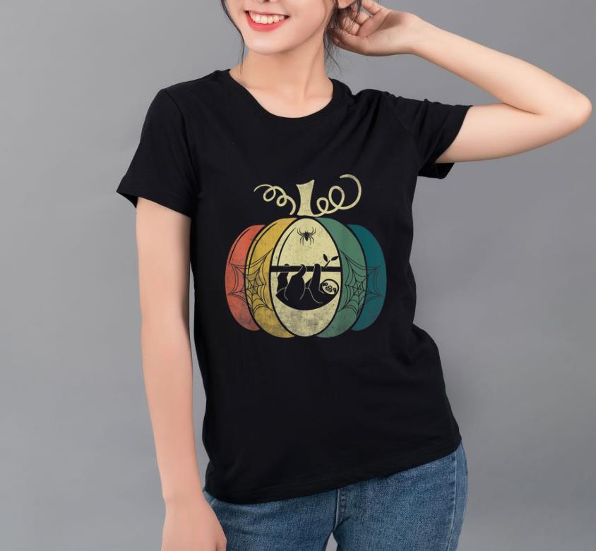 Top Sloth Pumpkin Funny Halloween Gift Tee shirt