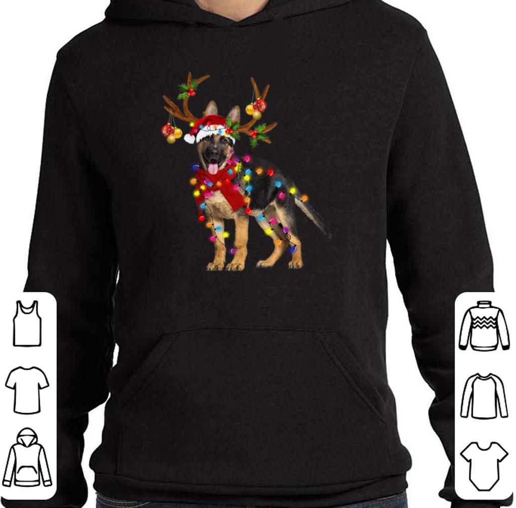 Funny German Shepherd santa reindeer Christmas shirt