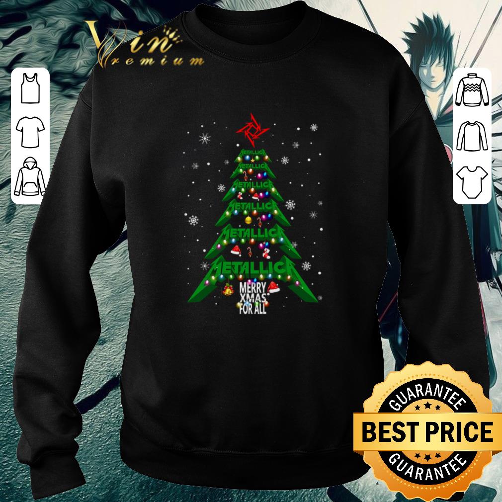 Funny Metallica logo Merry Xmas for all Christmas tree shirt