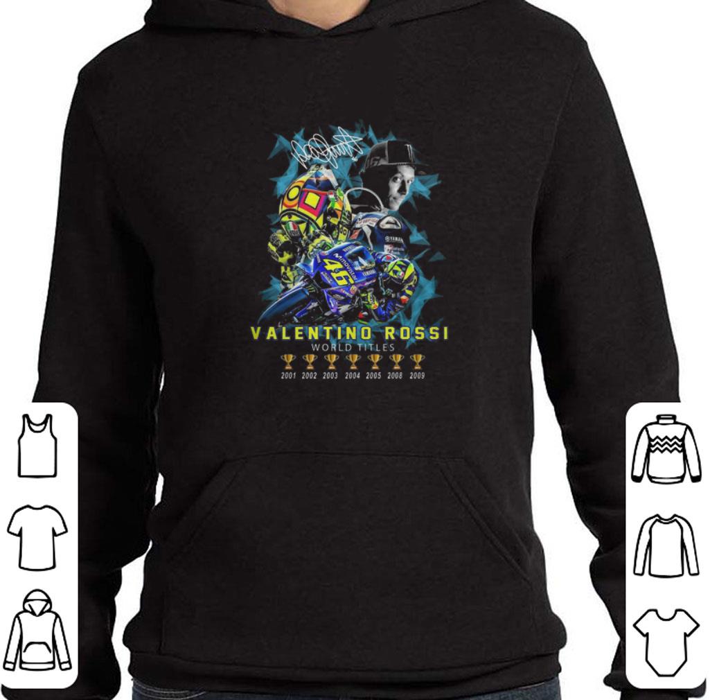 Hot Signature Valentino Rossi world titles 6 shirt