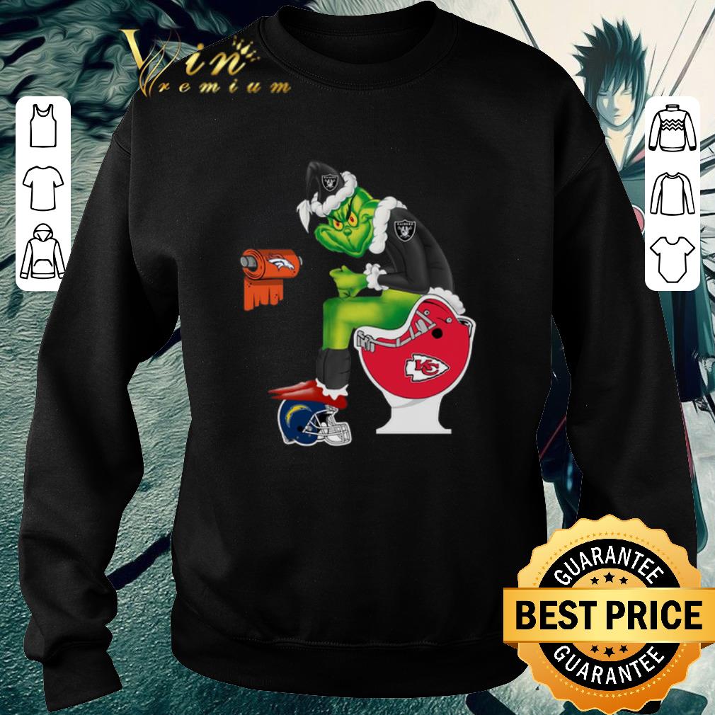 Nice Raiders Grinch Santa Broncos KC Chiefs Toilet LA Chargers shirt 5 Nice Raiders Grinch Santa Broncos KC Chiefs Toilet LA Chargers shirt