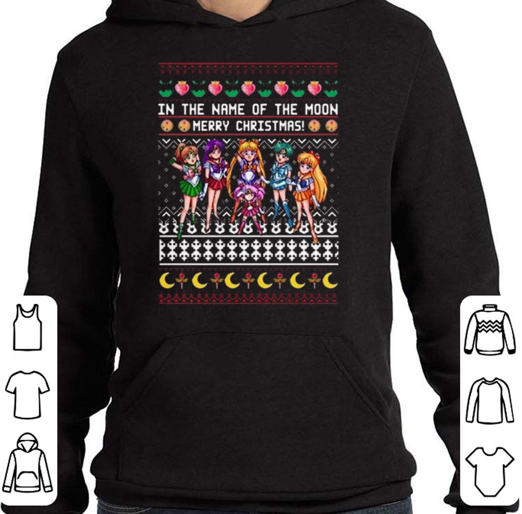 Nice Sailor Moon In The Name Of The Moon Merry Christmas shirt