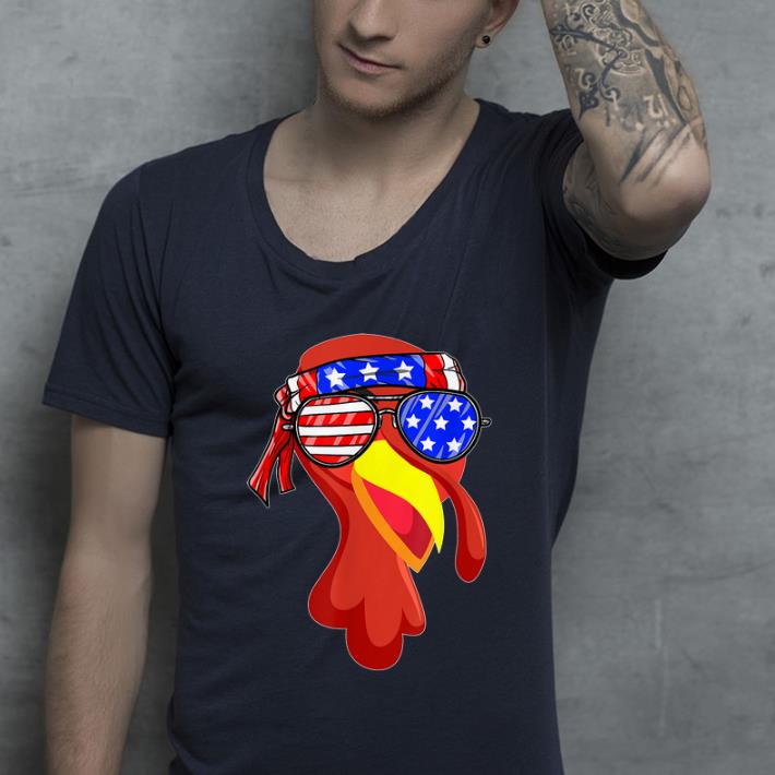 Nice Turkey Face American Patriot Running Trot Thanksgiving Gift shirt