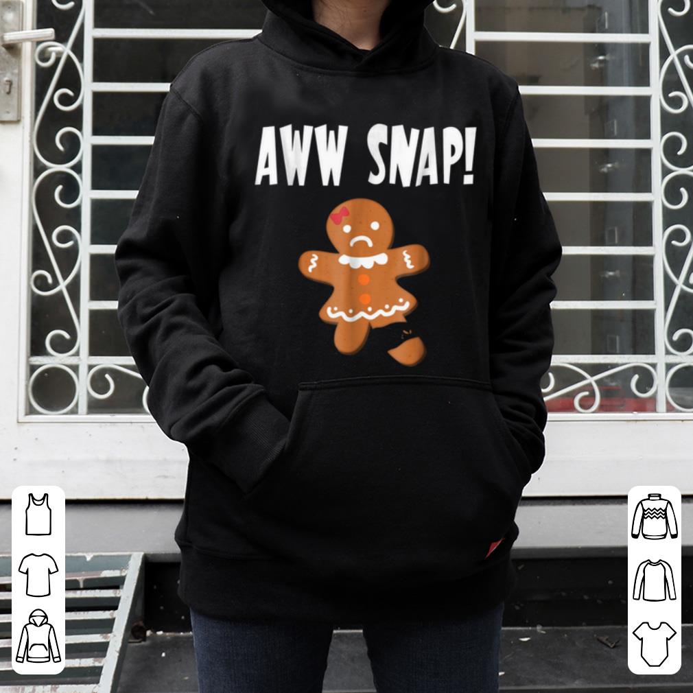 Official Awww Snap Gingerbread Man Funny Christmas Holiday shirt