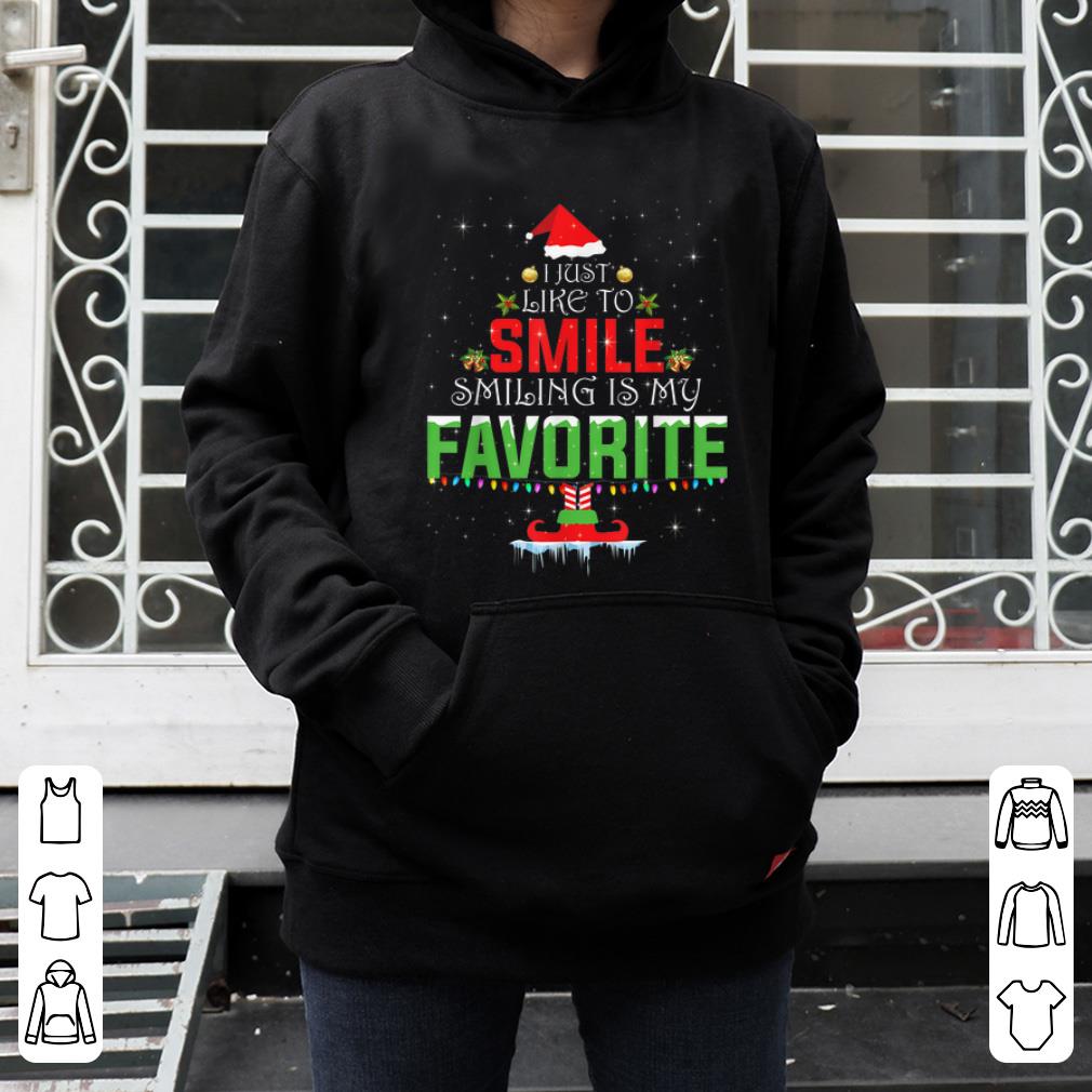 Official I Just Like to Smile Smiling is my Favorite X-mas Elf shirt