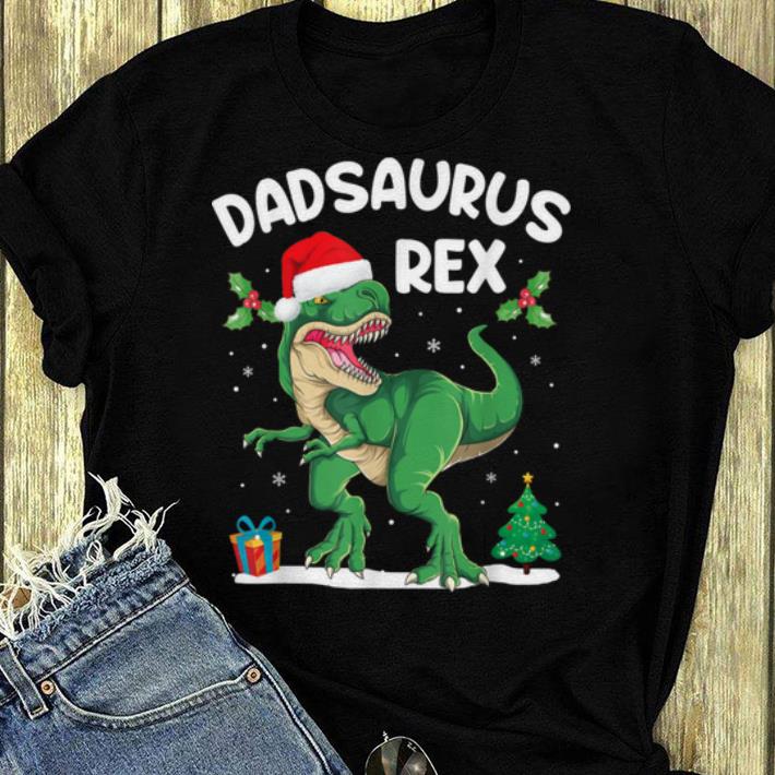 Official Mens Dad Saurus T Rex Matching Family Christmas Dinosaur Funny shirt