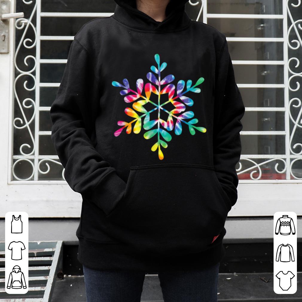 Official Snowflake Tie Dye Christmas Hippie Retro Holiday Xmas Gift shirt